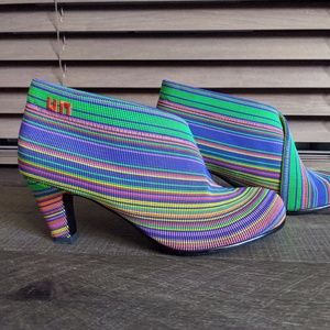 United Nude Mid Fold Bootie, Bright Bold Neon